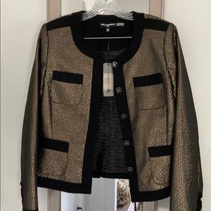 Karl lagerfeld Paris black and gold suit jacket